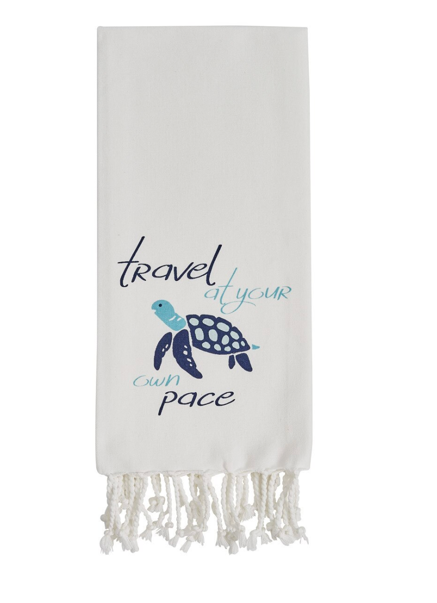 TRAVEL AT YOUR OWN PACE DISH TOWEL