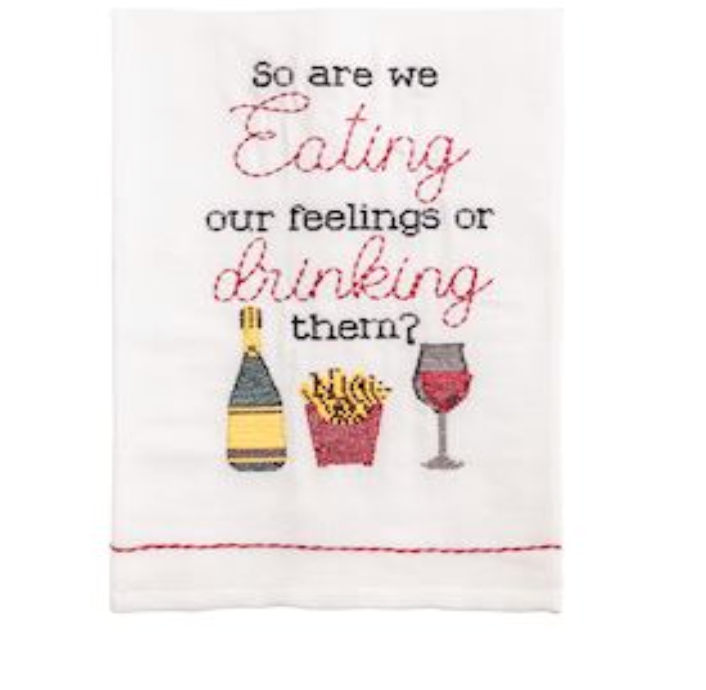 Eating Cross Stitch Towel