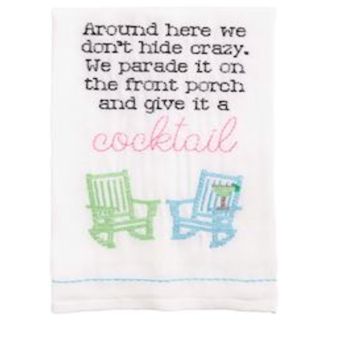 Cocktail Cross Stitch Towel