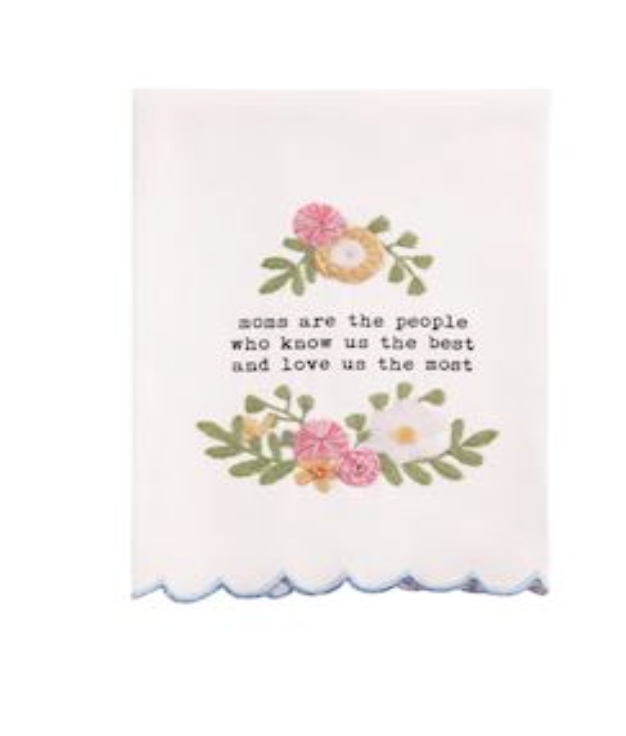 Moms Are The People Embroidered Towel