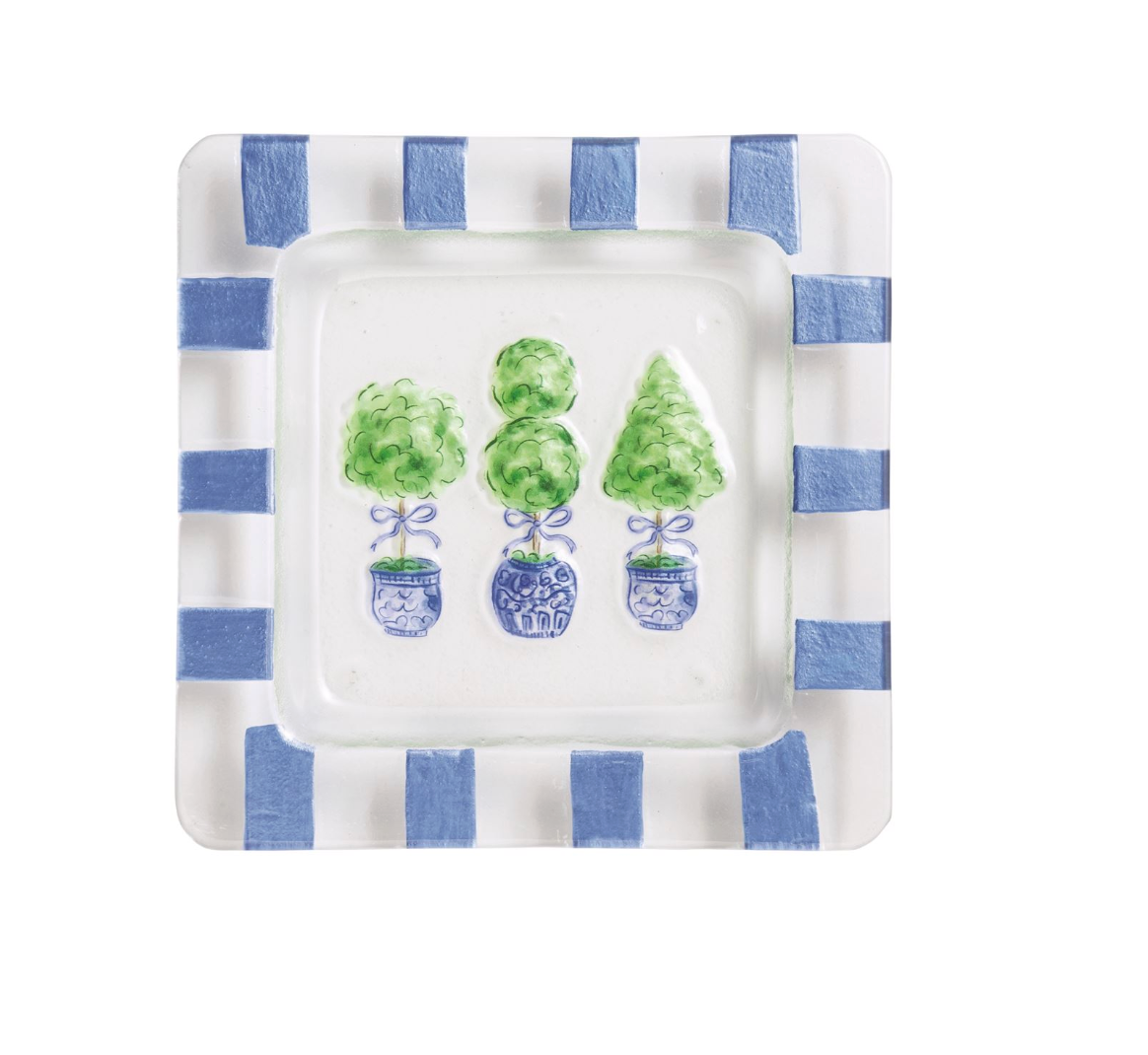 Topiary Glass Plate
