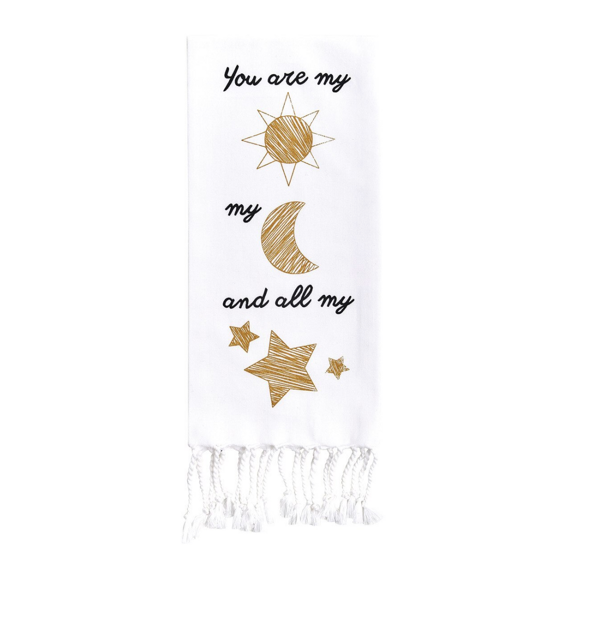 SUN MOON STARS DECORATIVE DISHTOWEL