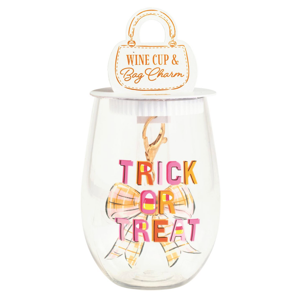 Trick Or Treat Wine Cup & Bag Charm Set