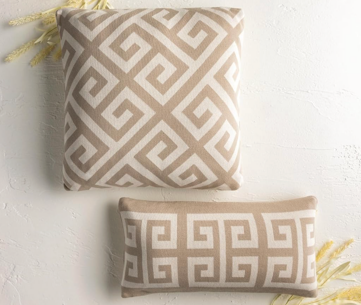Square Greek Key Pillow