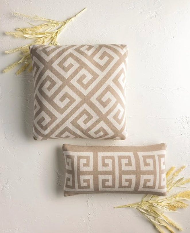 Lumbar Greek Key Pillow
