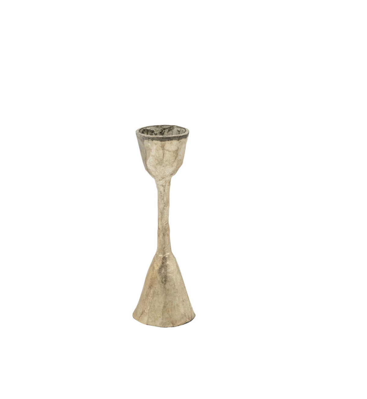 Hand-Forged Metal Taper Holder, Antique Silver Finish