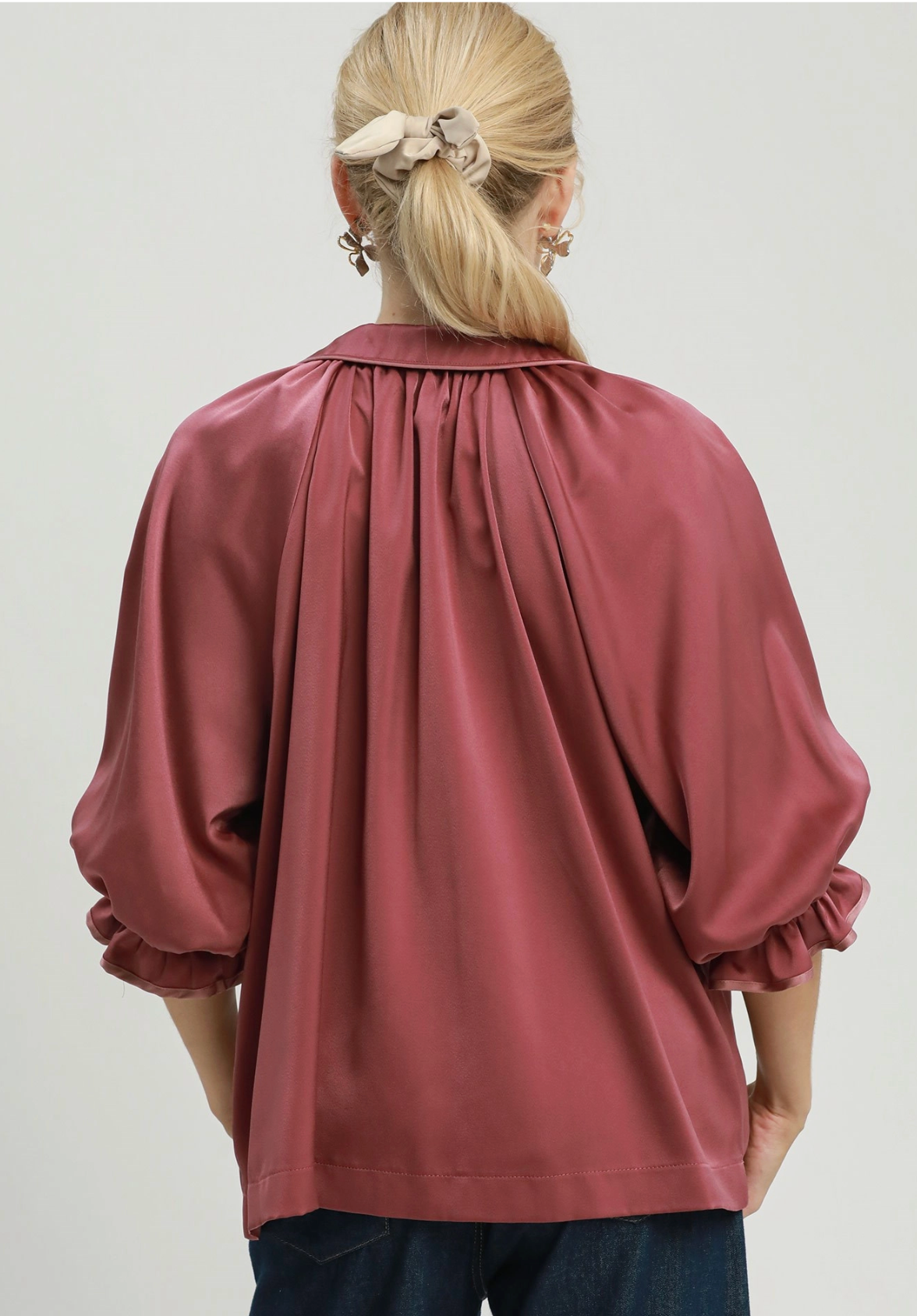 Collared Puff Sleeve Blouse