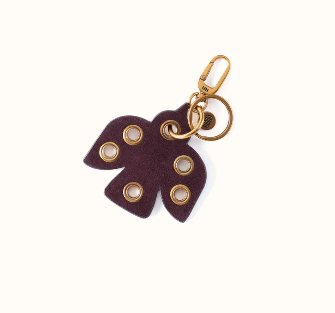 Dove Eyelet Keychain - Dark Cherry