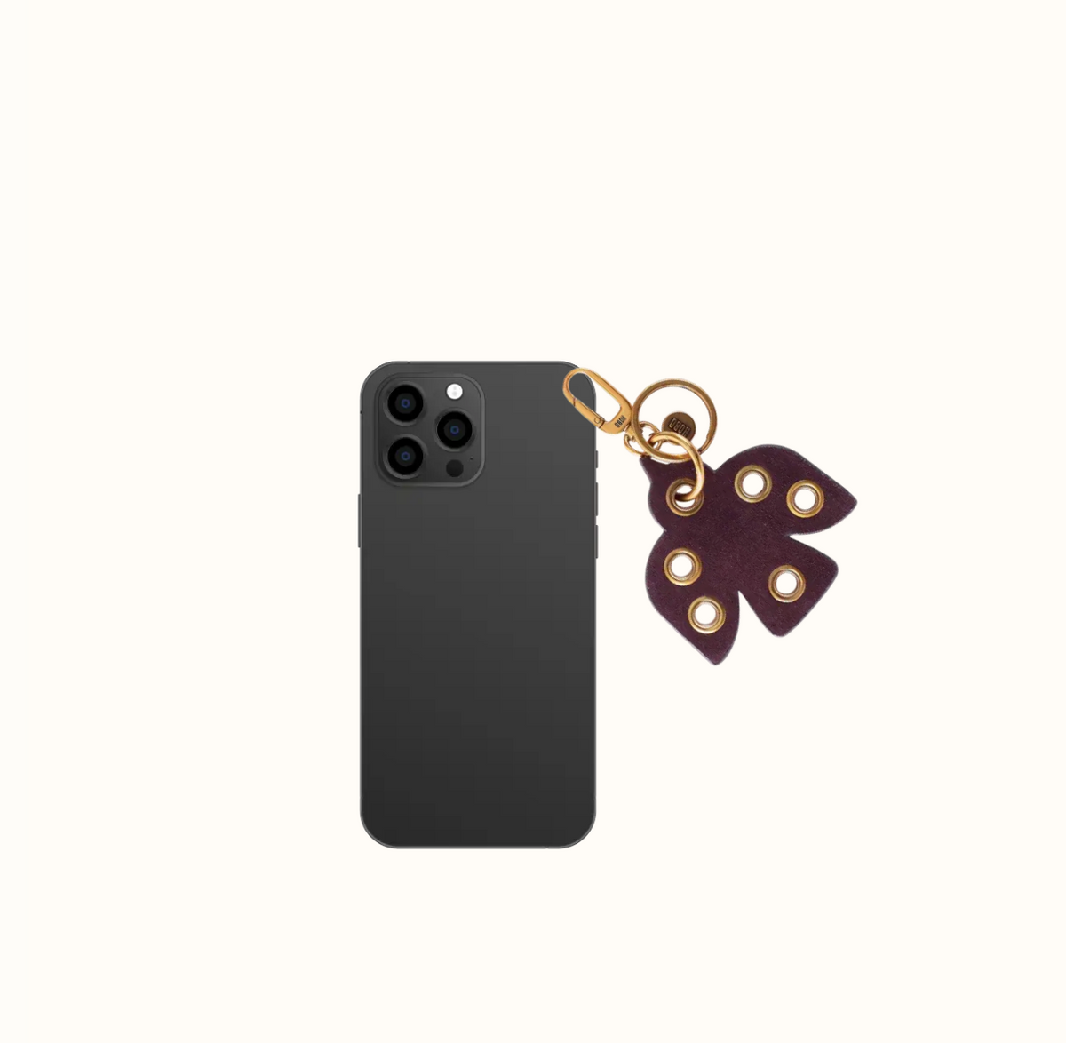 Dove Eyelet Keychain - Dark Cherry