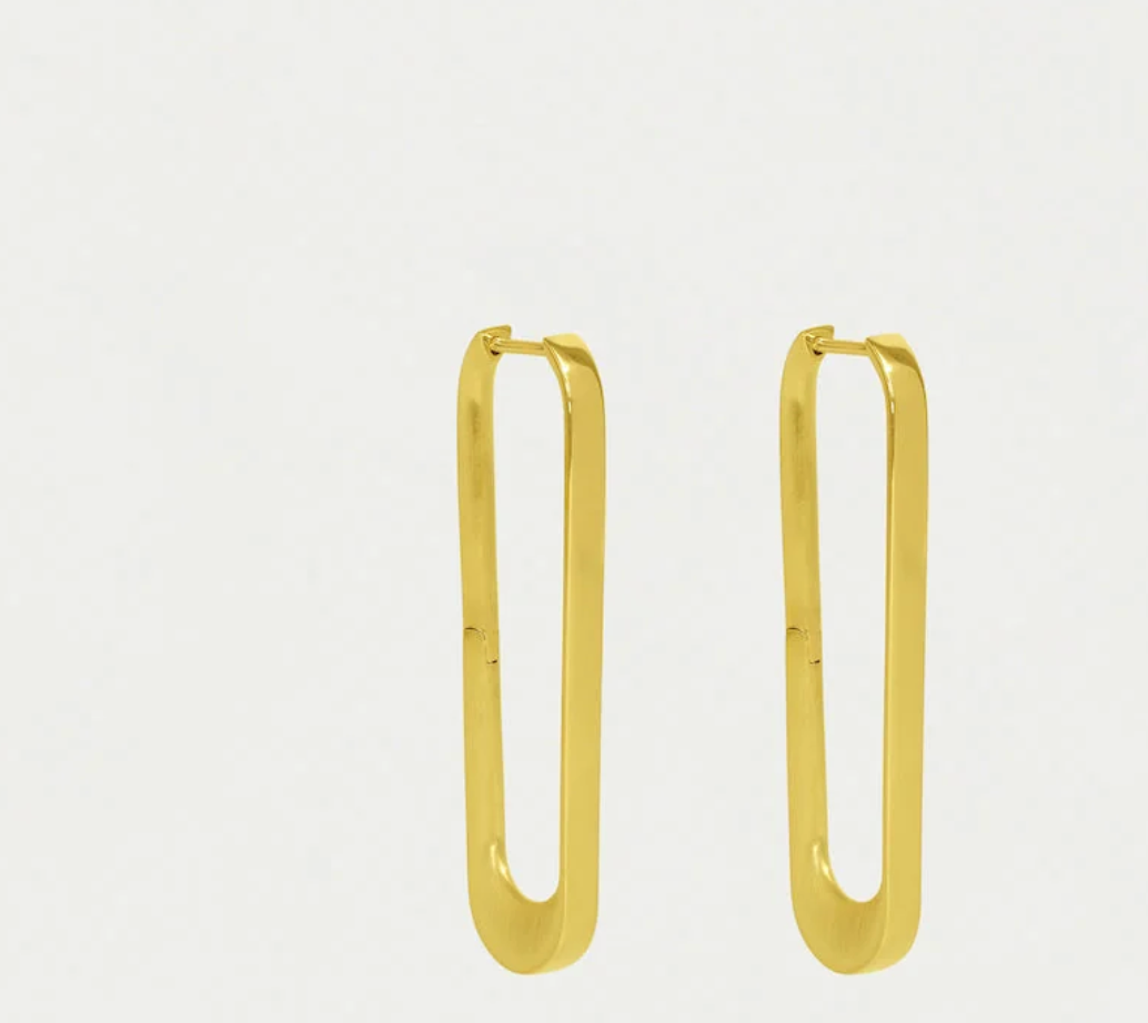 Crobsy Drop Hoops-Gold