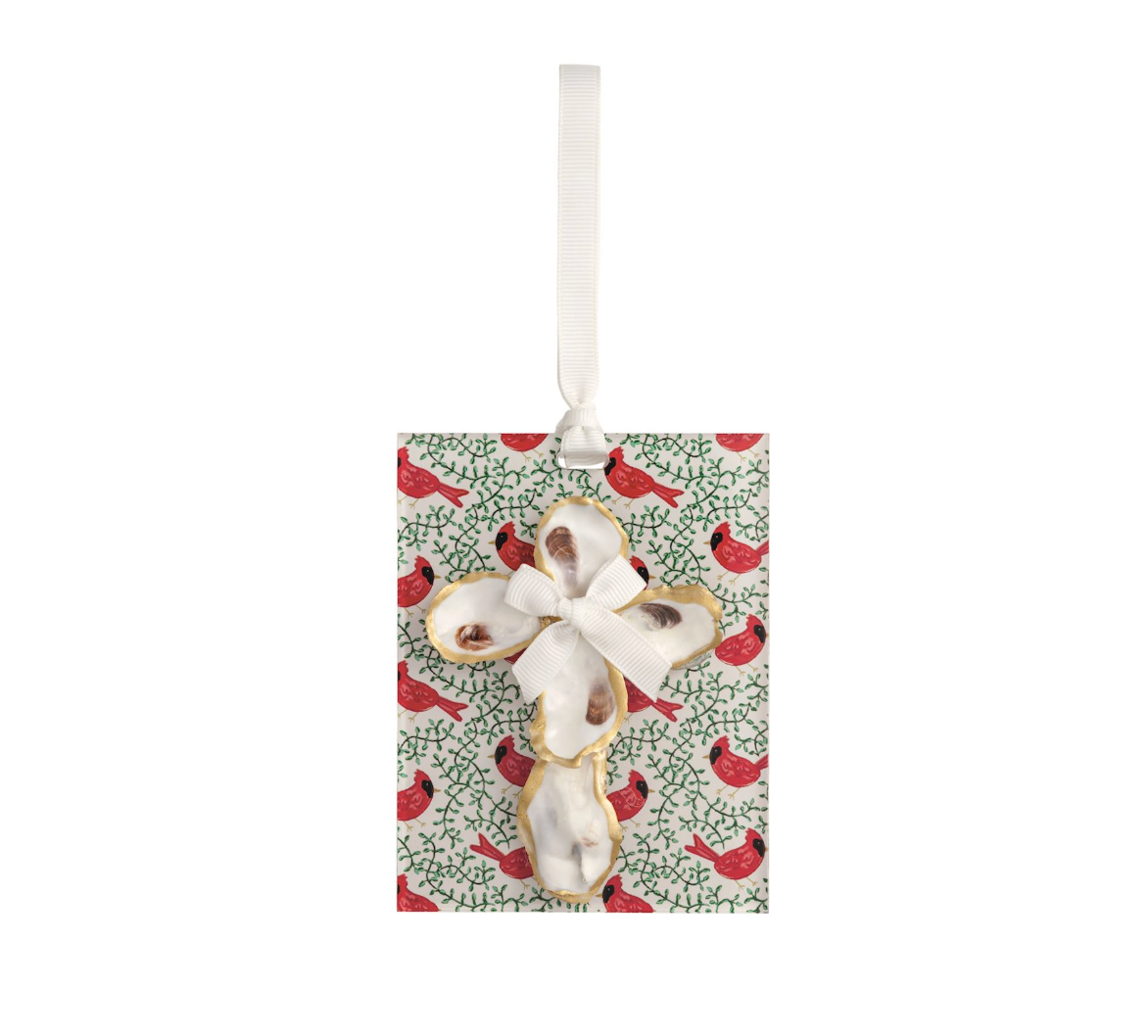 White Acrylic Oyster Ornament
