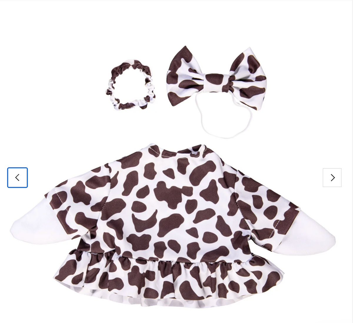 Giddy the Goose Outfit, Cow Print Gown