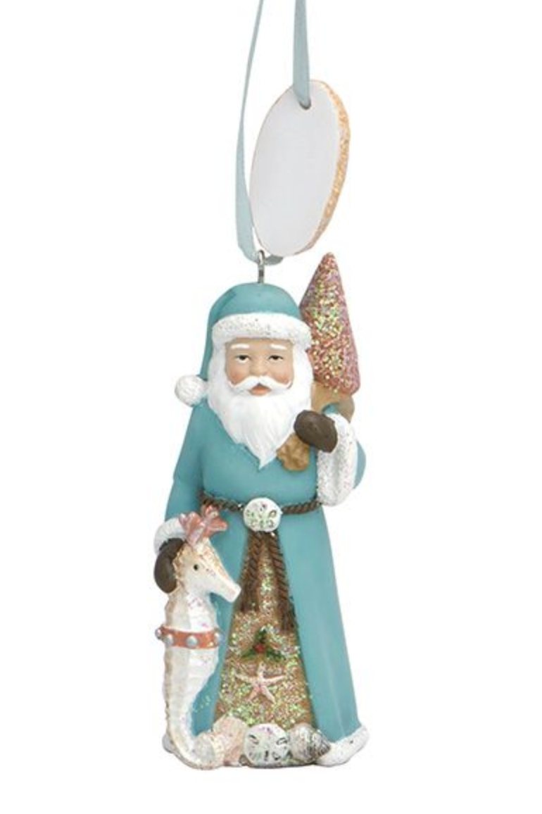 Coastal Santa Ornament