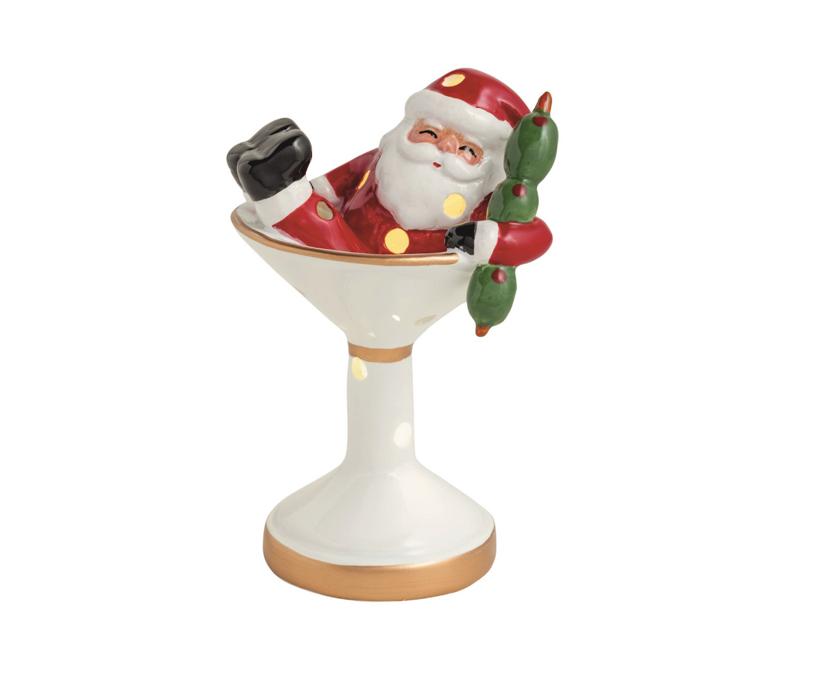 Santa Martini Light-Up Sitter