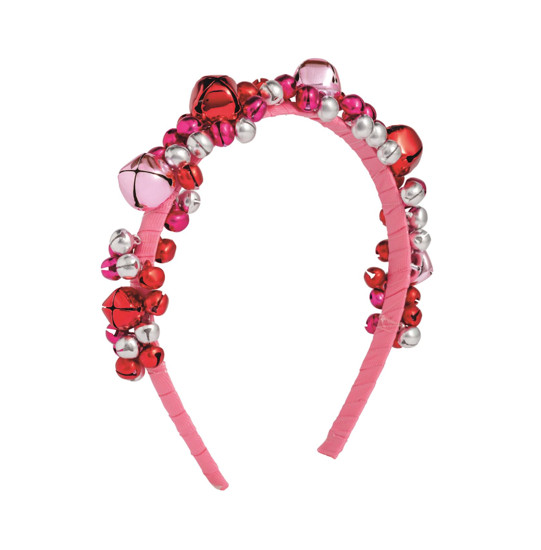 Pink & Red Jingle Bell Headband