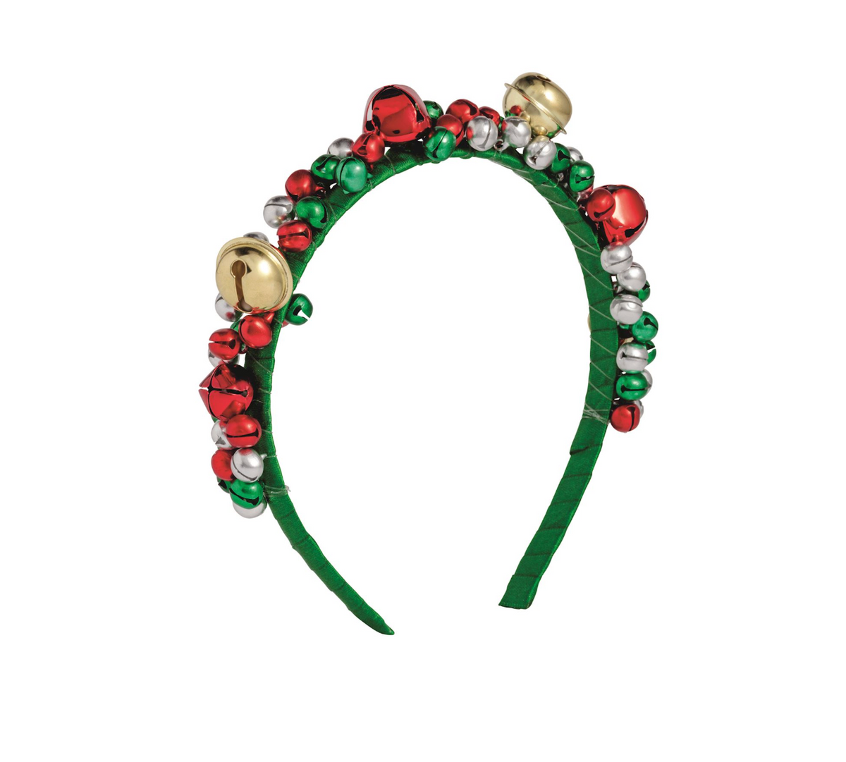 Green & Red Jingle Bell Headband