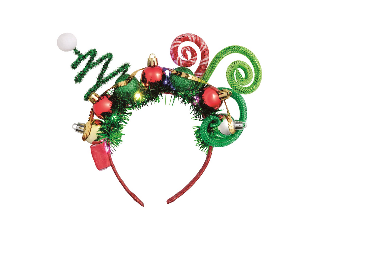 Red Light-Up Festive Christmas Headband