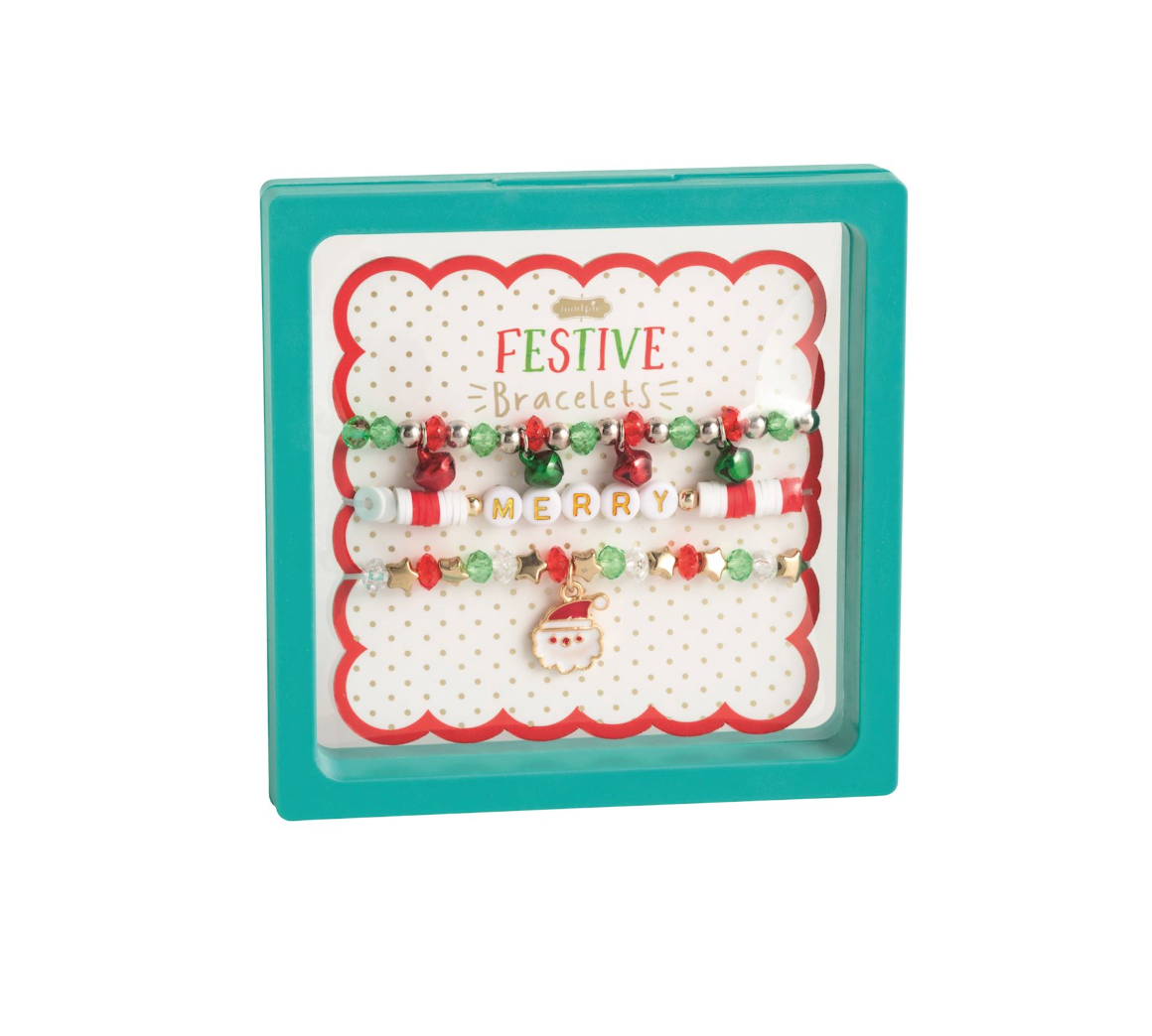 Santa Beaded Bracelet Set