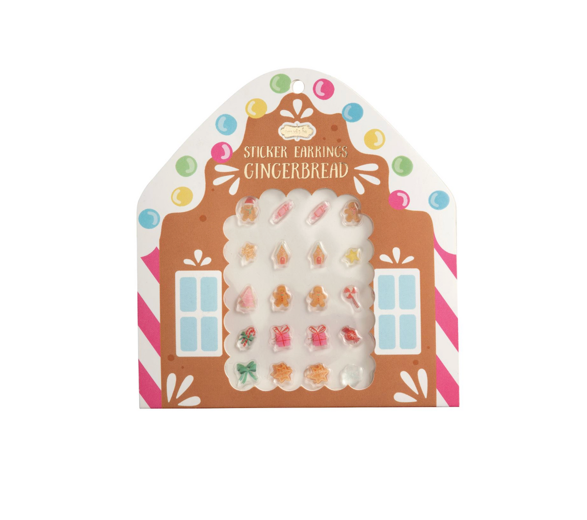 Gingerbread Stick-On Earring Set