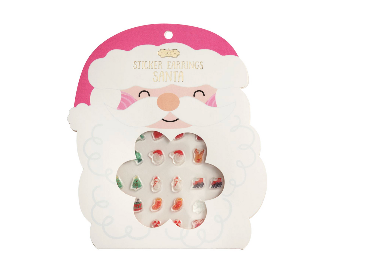 Santa Stick-On Earring Set