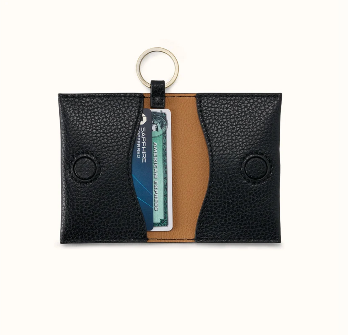Vida Card Case - Black + Biscuit