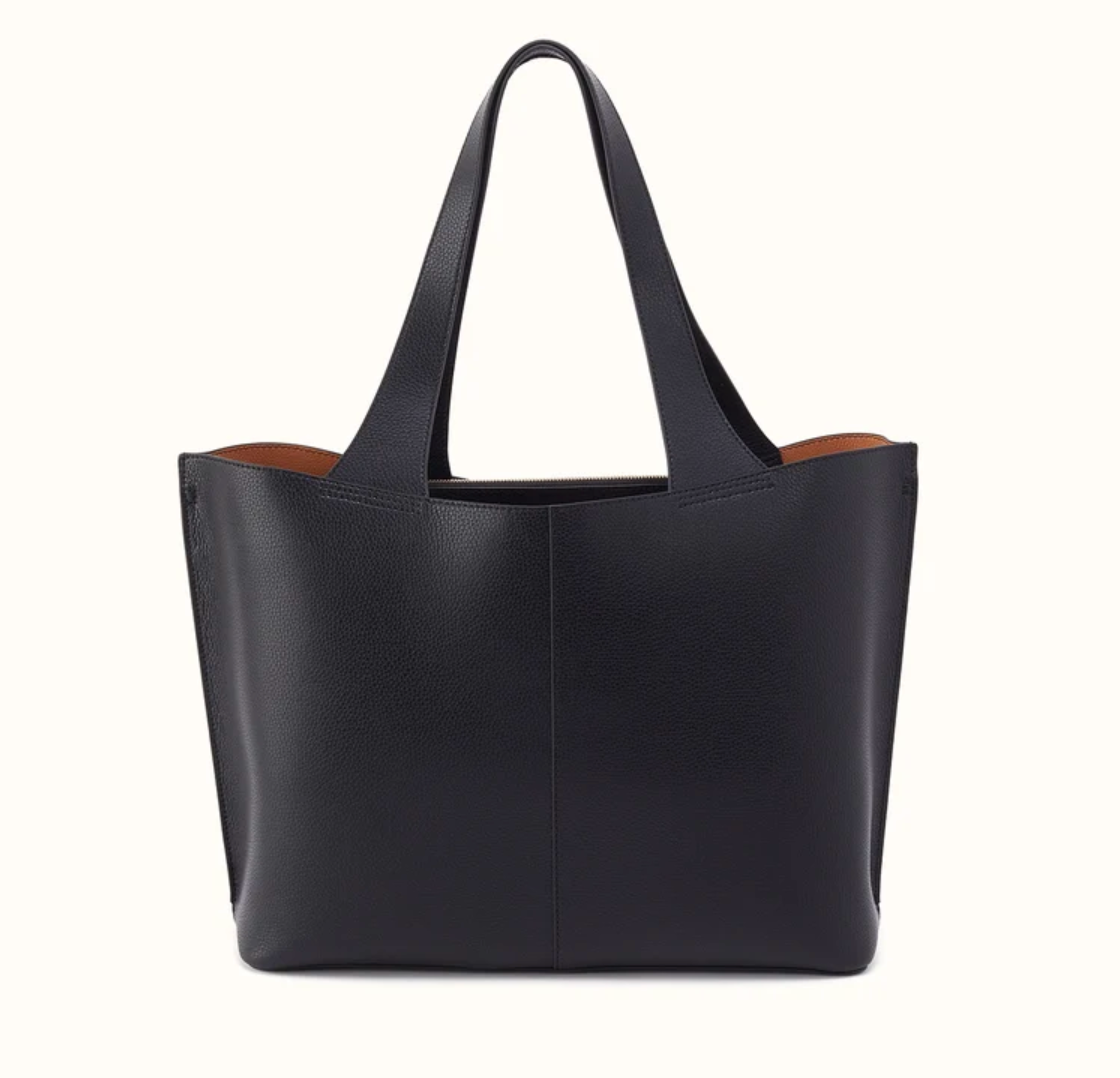 Vida Large Tote - Black + Biscuit