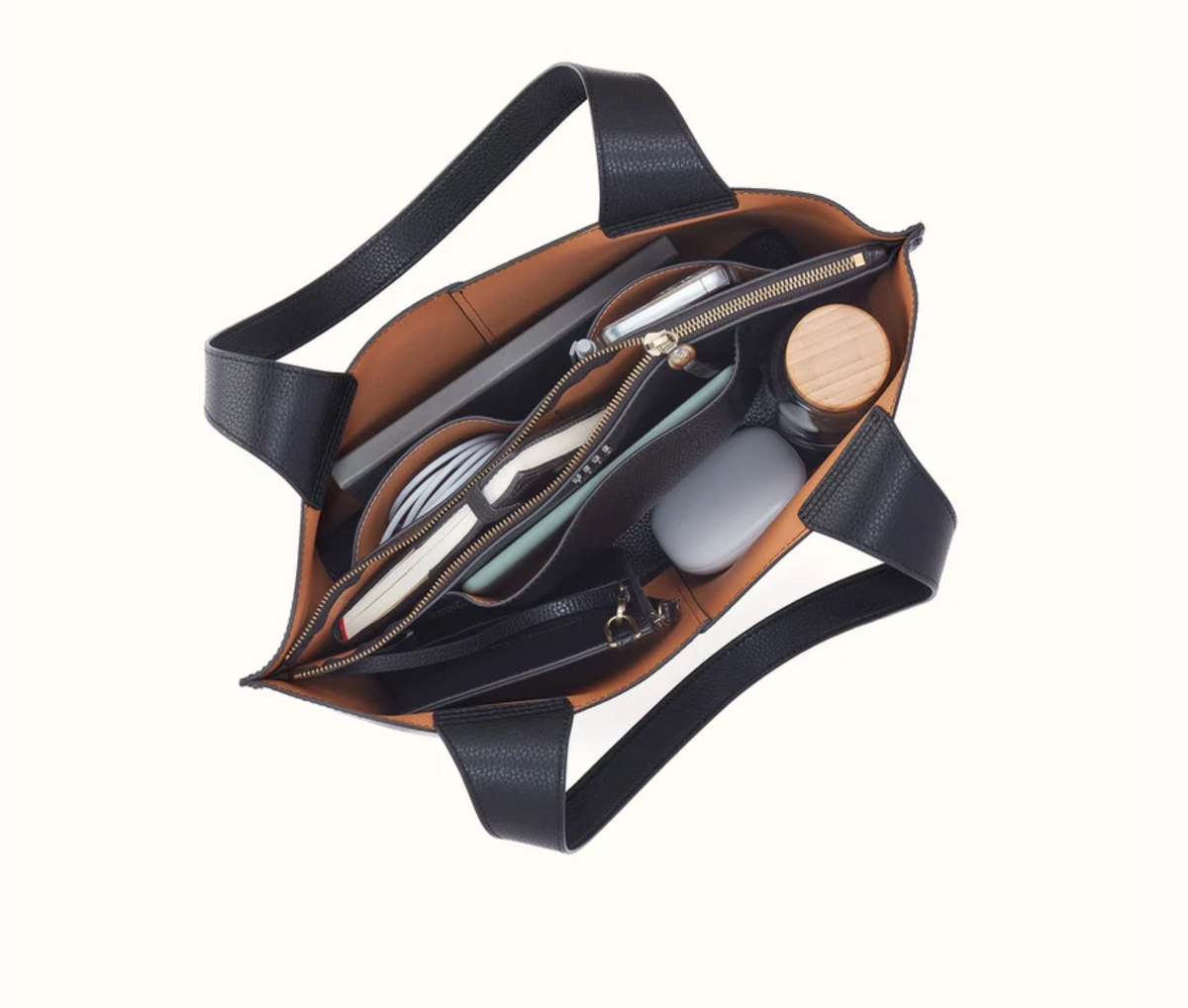 Vida Tote - Black + Biscuit