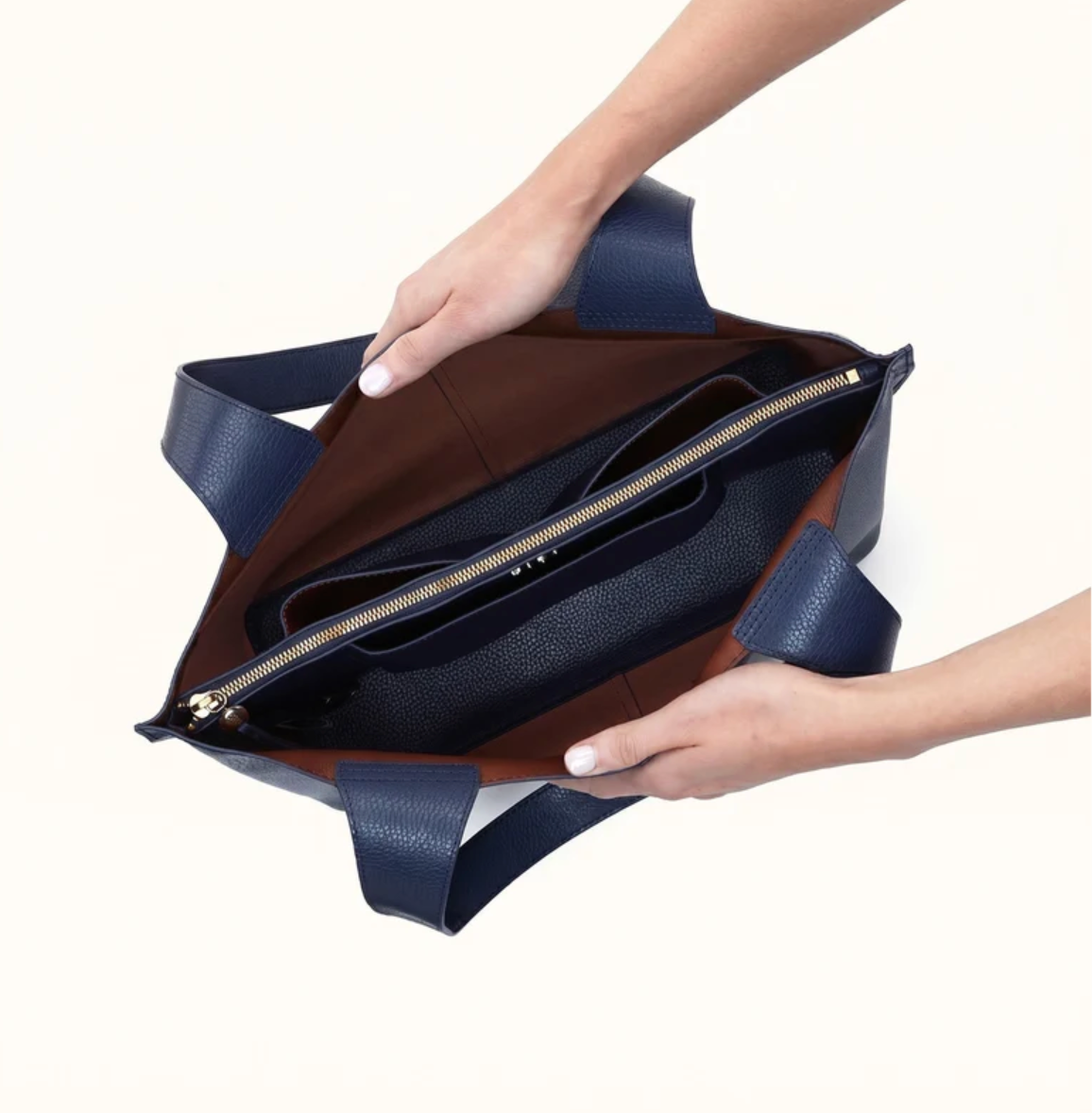 Vida Tote - Mood Indigo + Chocolate