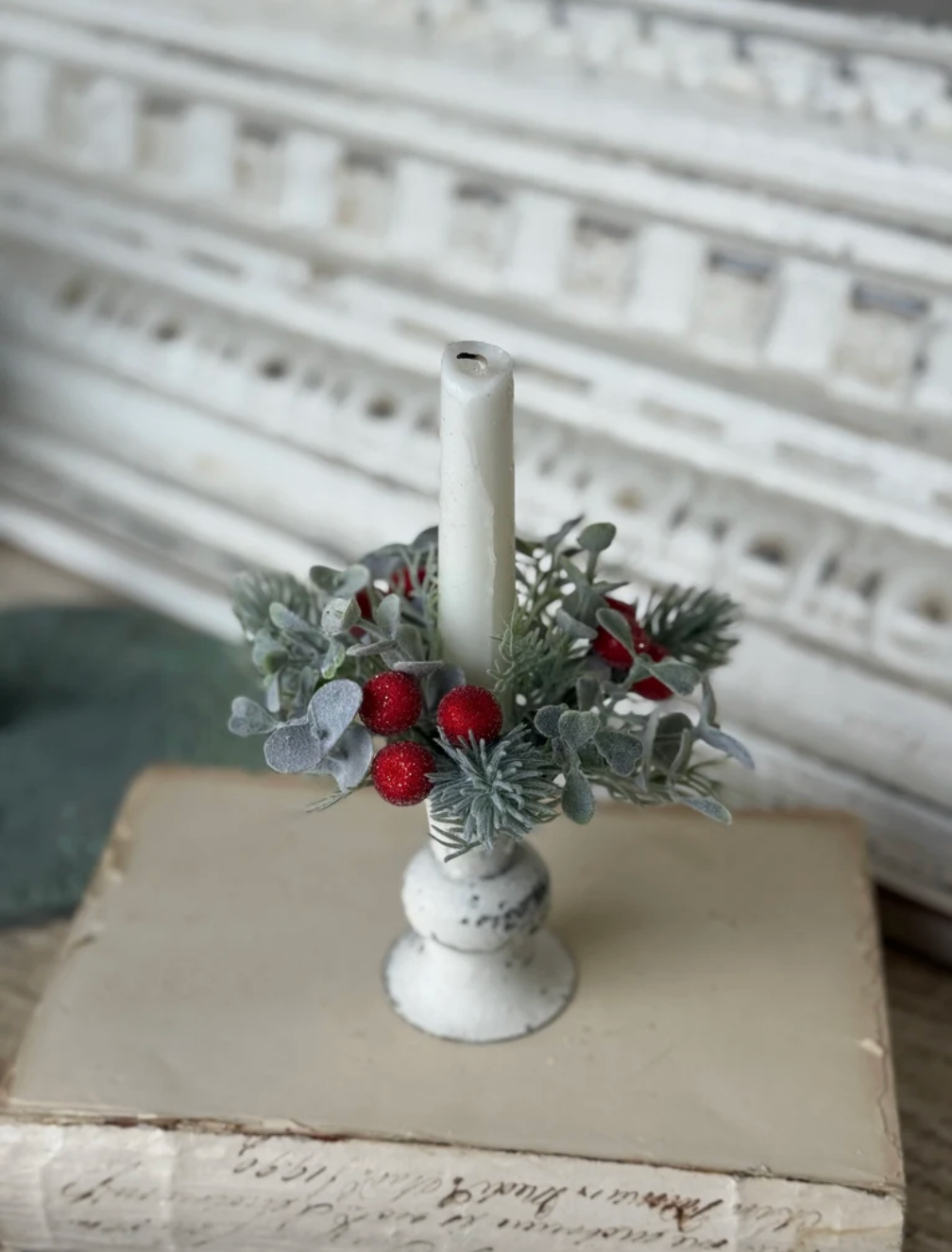 Sprightly Spruce Candle Ring | 4" (1" inner)