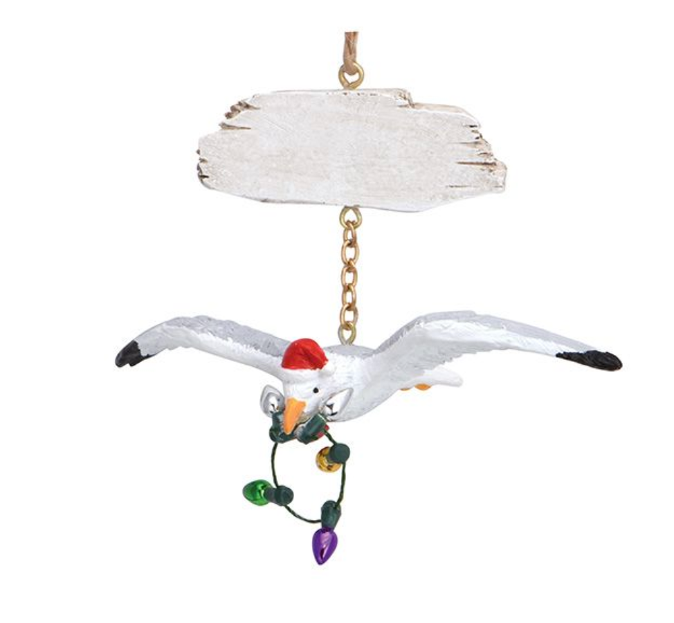 Seagull with Santa Hat