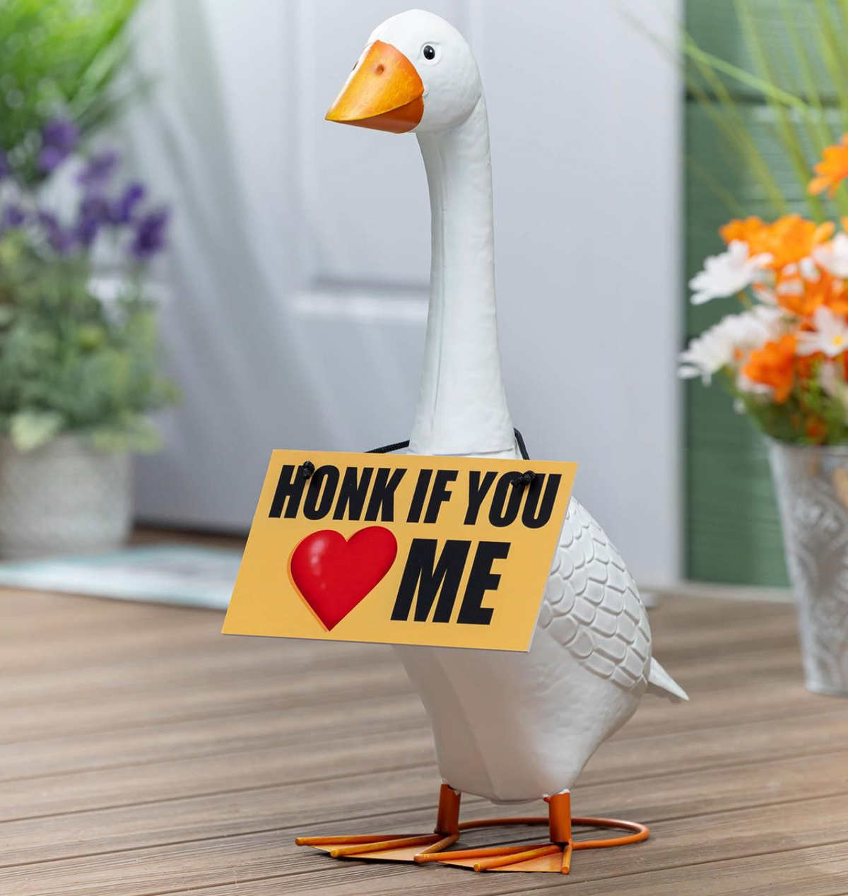 Giddy the Goose Hanging Sign, Honk If You Love Me