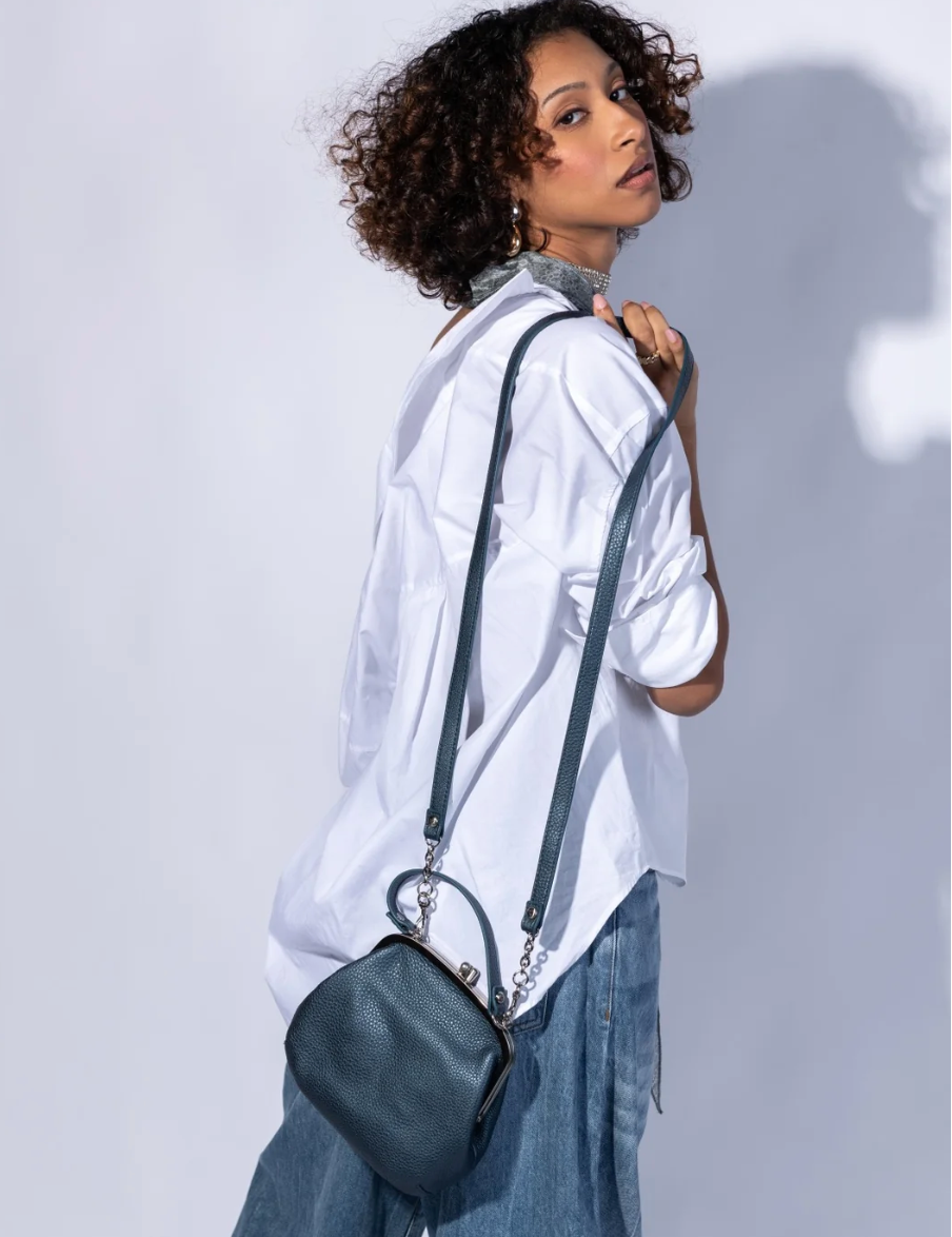 Alba Frame Crossbody - Blue Mercury