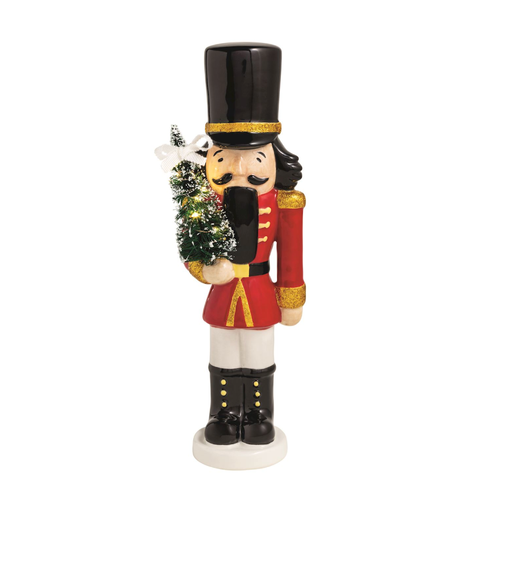 Red Nutcracker Light-Up Sitter