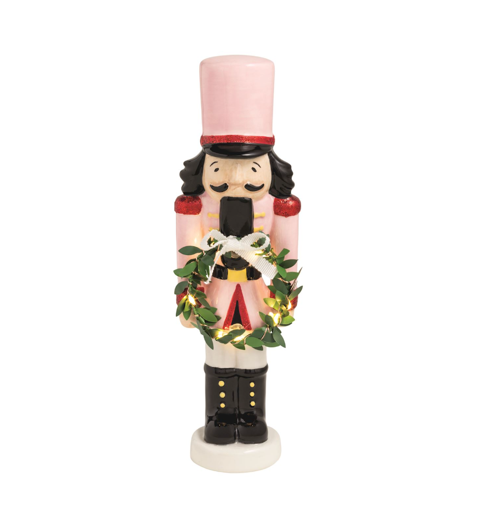 Pink Nutcracker Light-Up Sitter