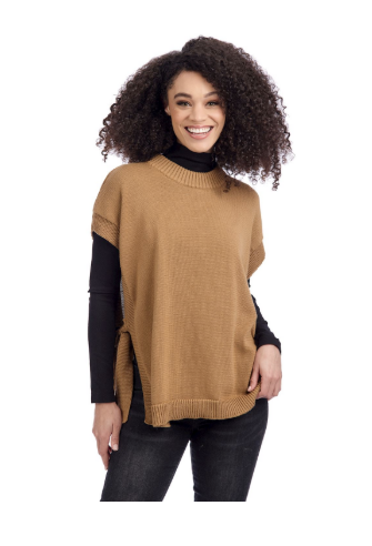 Tye Sweater Vest-Tan
