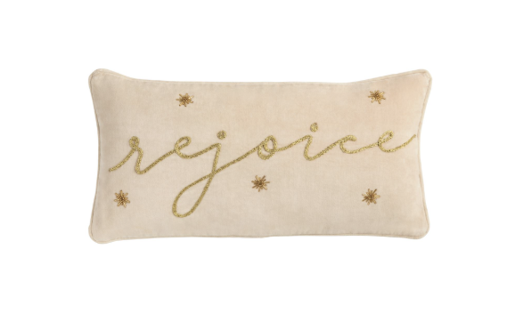 Rejoice long Gold Pillow