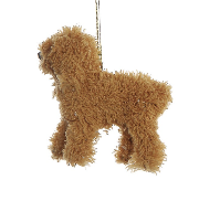 Furry Poodle Ornament,