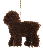Furry Poodle Ornament,