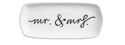 Mr. & Mrs. and Est. 2026 Everything Dishes. Each Sold Separately.