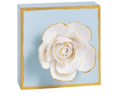 Blue Flower Plaque