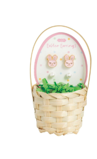 Bunny Easter Stud Earring Basket.