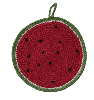 Cotton Crocheted Fruit Shaped Pot Holder, 4 Styles. Each Sold Separately.