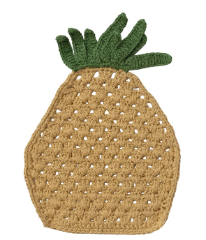Cotton Crocheted Fruit Shaped Pot Holder, 4 Styles. Each Sold Separately.
