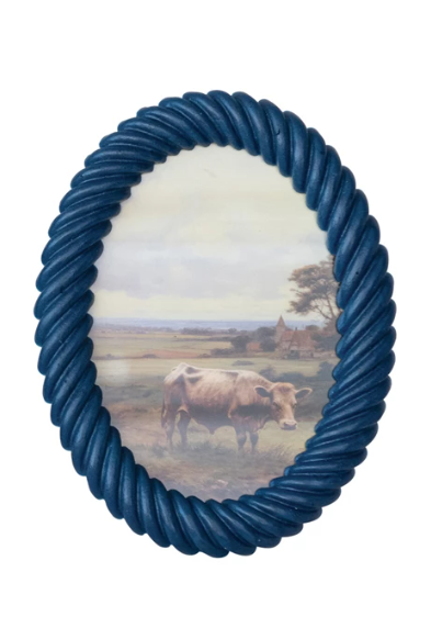 Oval Resin Twisted Photo Frame, 2 Colors (Holds 5" x 7" Photo), Each Sold Separately.
