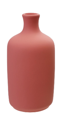 Stoneware Bottle Vase, Latex Glaze, 3 Colors. Each Sold Separately.