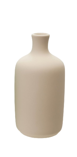 Stoneware Bottle Vase, Latex Glaze, 3 Colors. Each Sold Separately.