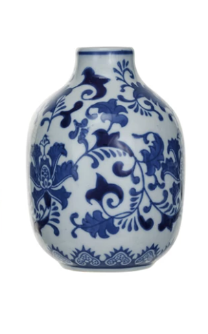 Hand-Stamped Stoneware Vases. Each Sold Separately.