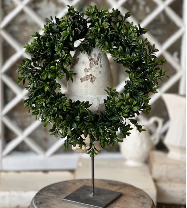 6.5" Galilee Boxwood Candle Ring