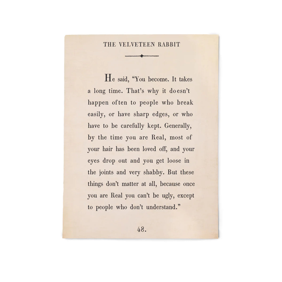 12"x16" The Velveteen Rabbit Book Collection Art Poster - Cream