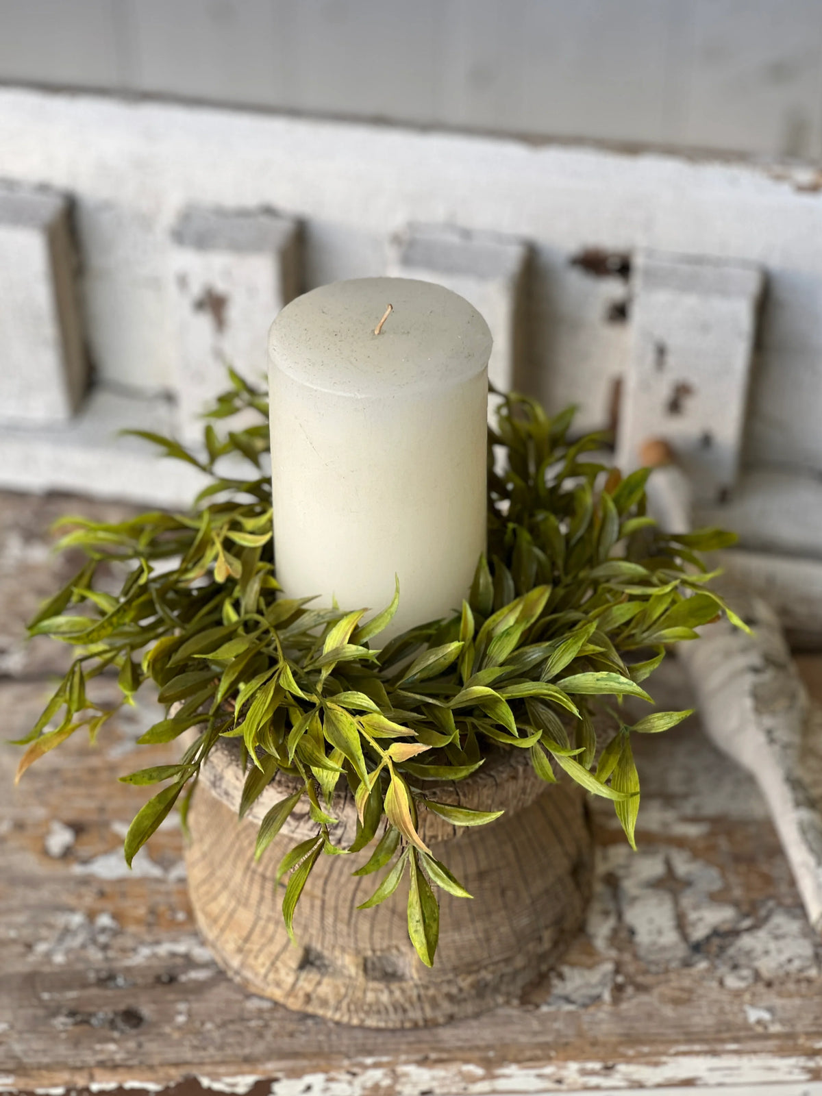 Smilax Green 10" Candle Ring